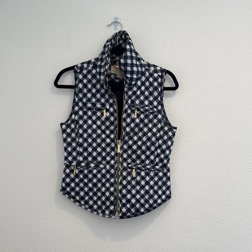 Michael Kors - Houndstooth Vest - Navy and White - Size P/S